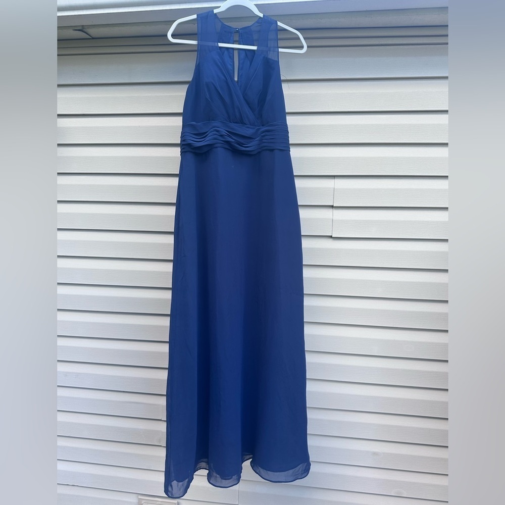 Elegant Blue Evening Gown Bridesmaids Dress Size 18